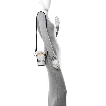 Christian Dior Calfskin Micro Dior Vibe Bucket White Blue 2 of 10