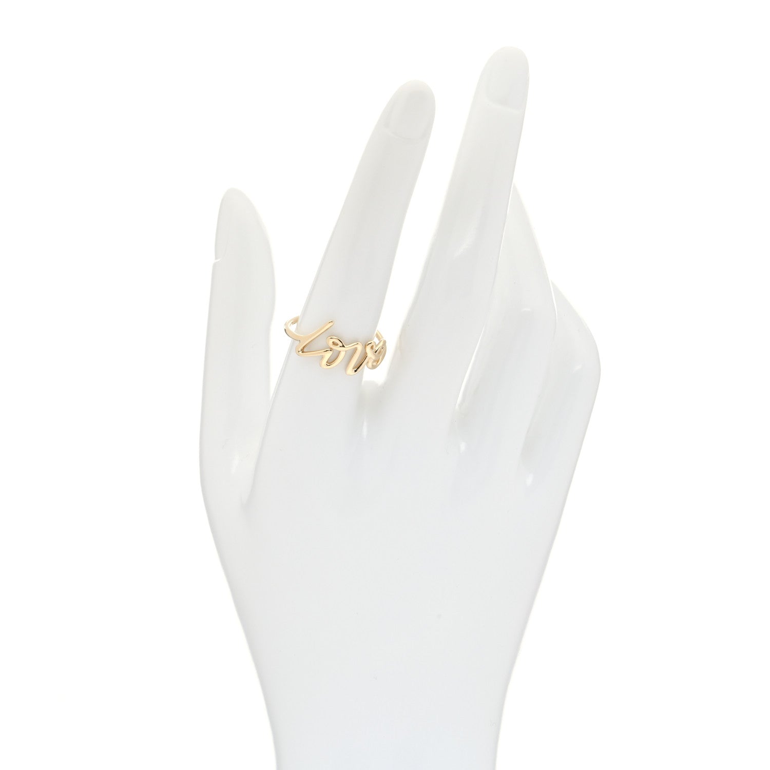 Tiffany 18K Yellow Gold Paloma's Graffiti Love Ring 57 8 2 of 5