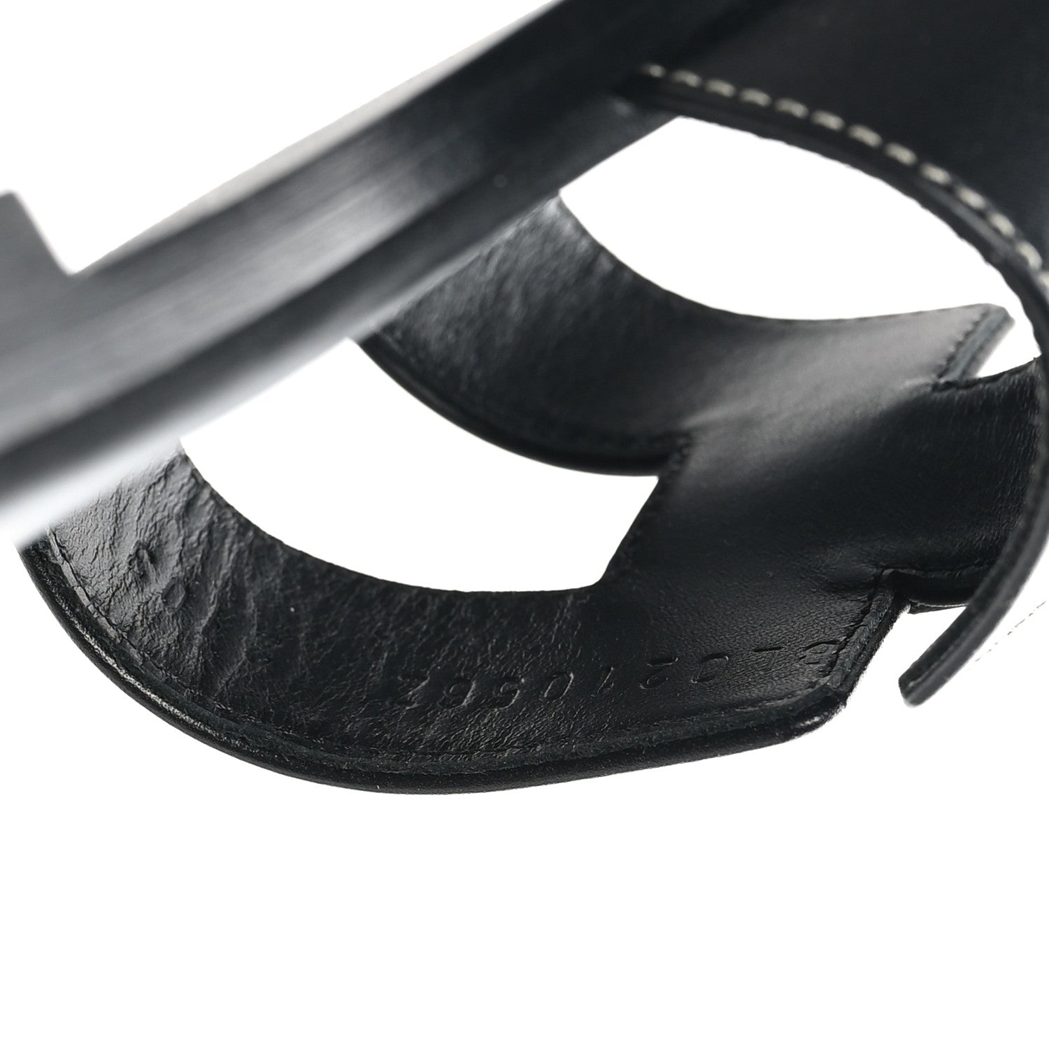 Hermes Box Calfskin Oran Sandals 39.5 Black 7 of 9