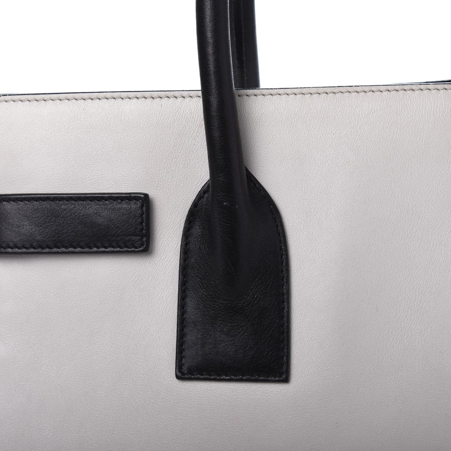 Calfskin Small Sac De Jour White Black