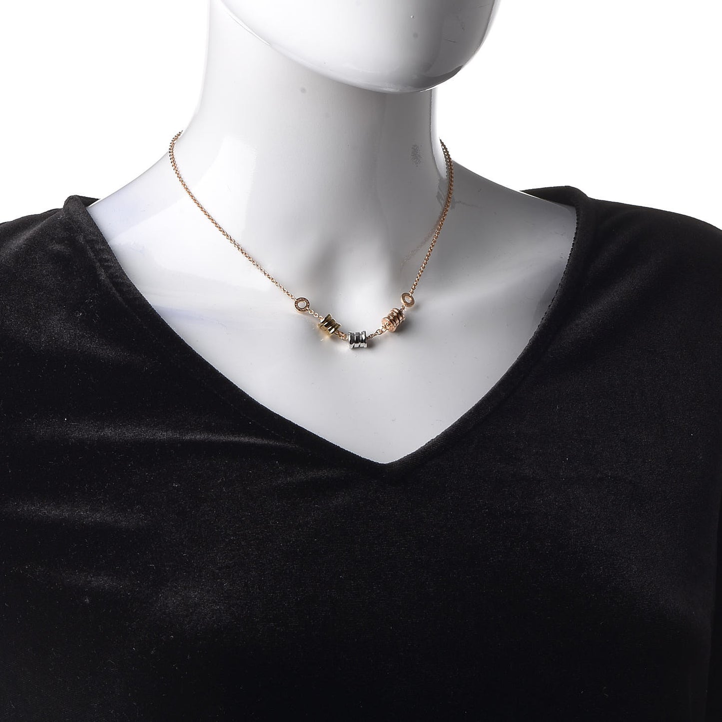 18K Yellow Rose White Gold B.Zero1 Necklace