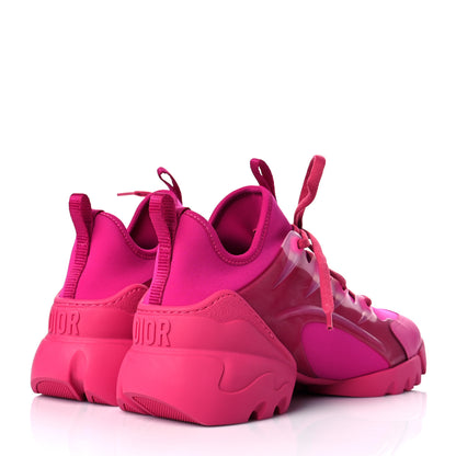 Christian Dior Neoprene Rubber Womens D-Connect Sneakers 37.5 Fuchsia 4 of 11