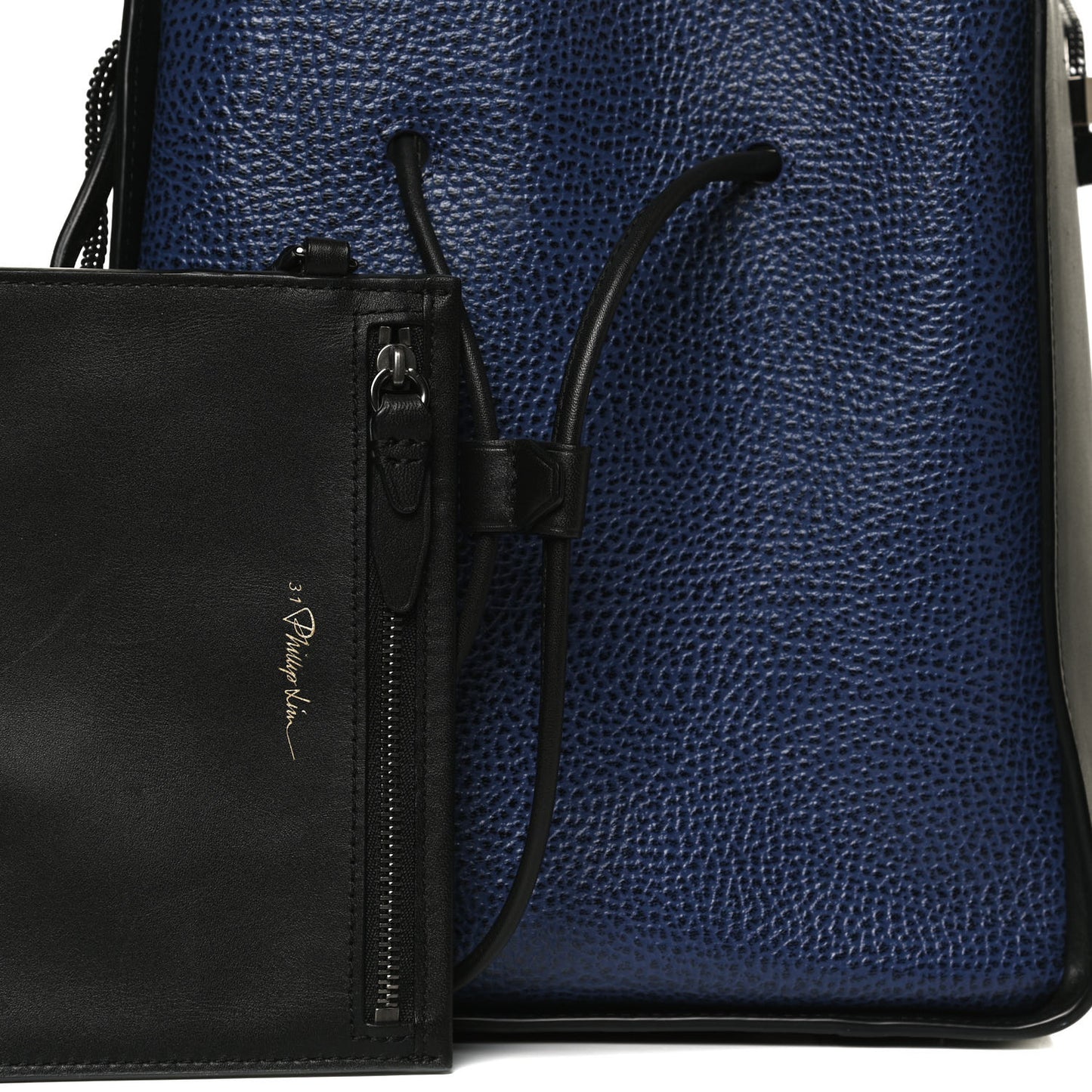 Smooth Calfskin Small Soleil Bucket Bag Midnight Blue
