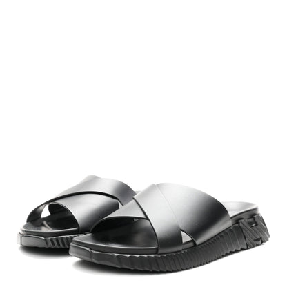 Hermes Nappa Mens Infra Sandals 42 Black 4 of 10