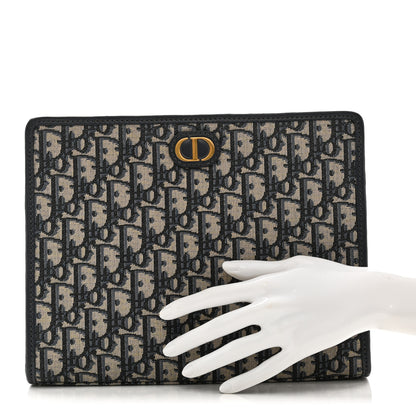 Christian Dior Oblique 30 Montaigne Pouch Blue 2 of 10