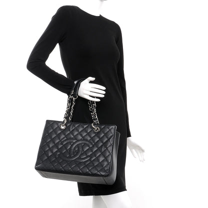 Chanel Caviar Quilted Grand Shopping Tote GST Black 2 of 10