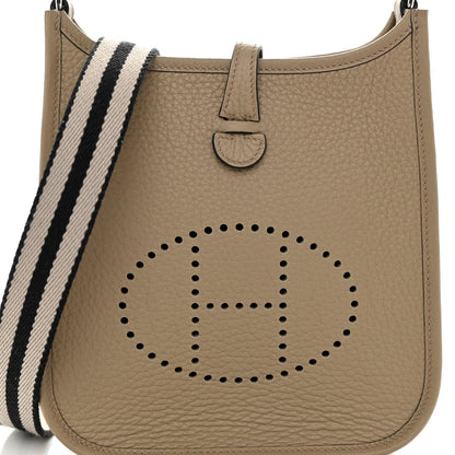 Hermes Taurillon Clemence Sangle Evelyne TPM Beige Marfa 8 of 10