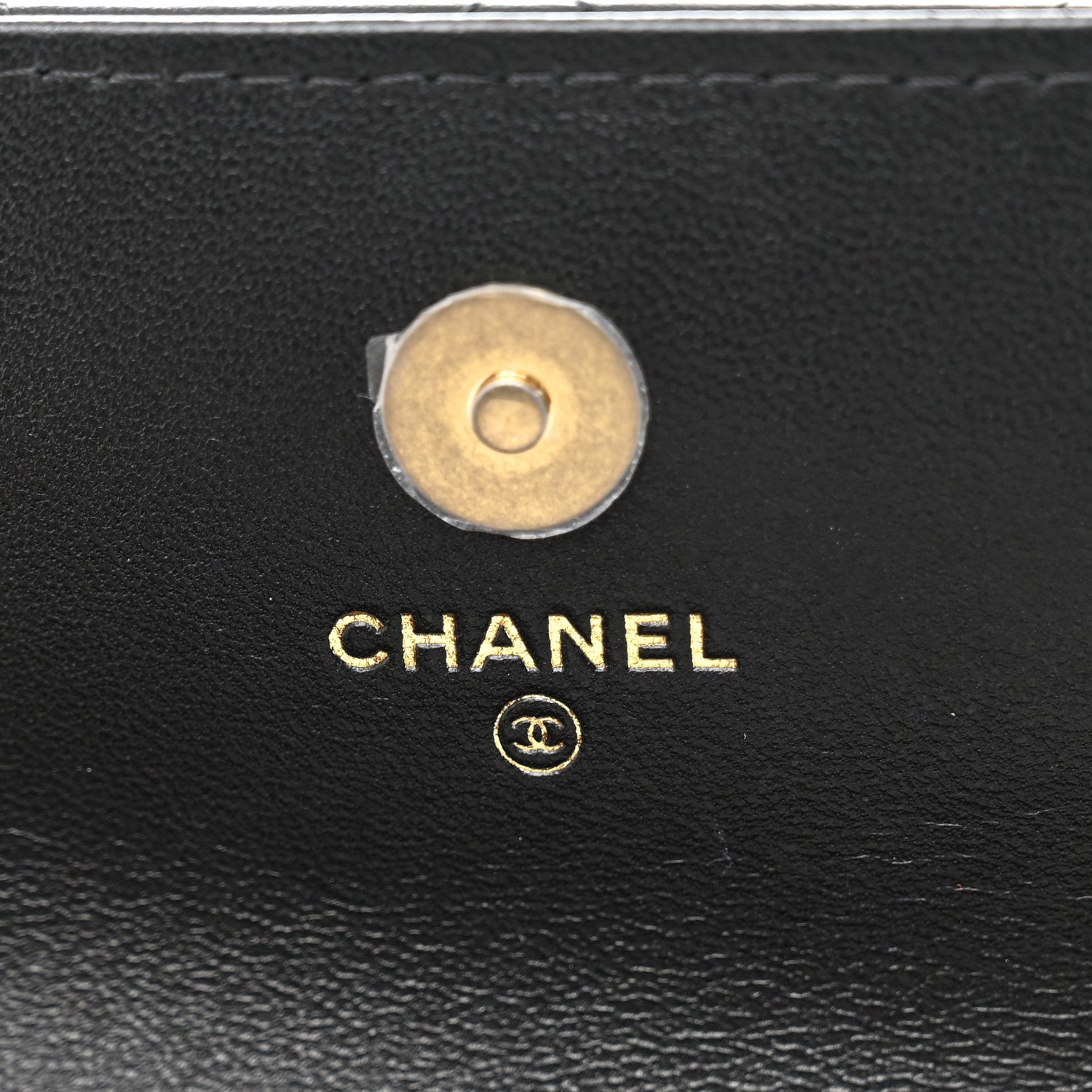 Chanel Lambskin Quilted Sweet Camellia Flap Phone Holder With Chain Black 6 of 12