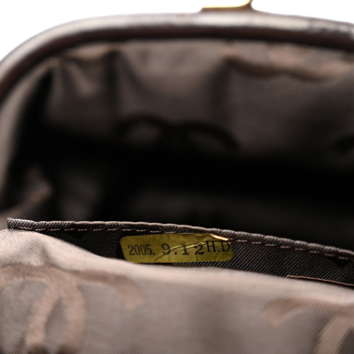 Velvet Kiss Lock Clutch Brown