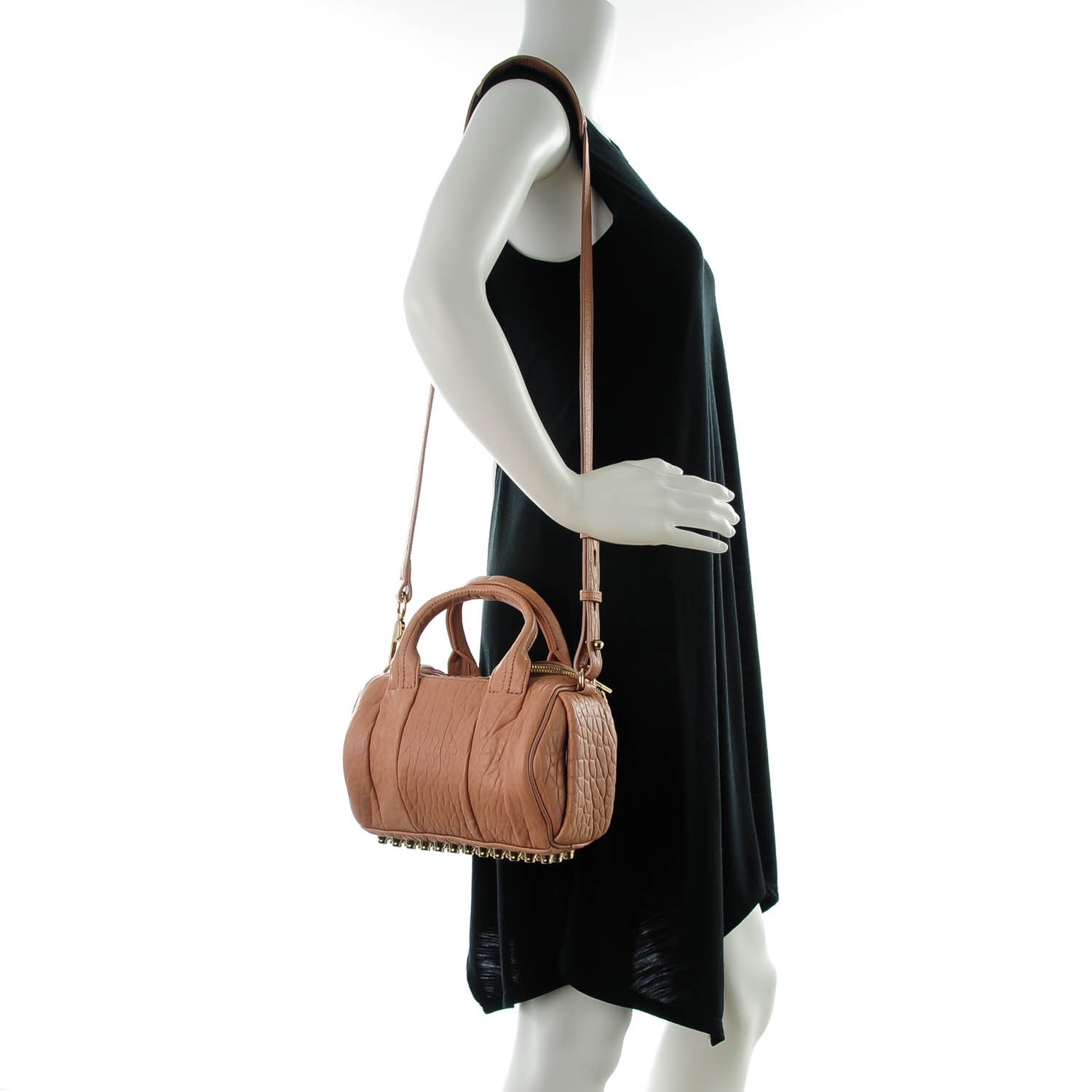 Alexander Wang Pebbled Lambskin Mini Rockie Blush Pale Gold Hardware 2 of 7