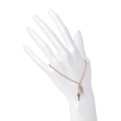 Hermes 18K Rose Gold Diamond PM Kelly Clochette Bracelet LG 4 of 5