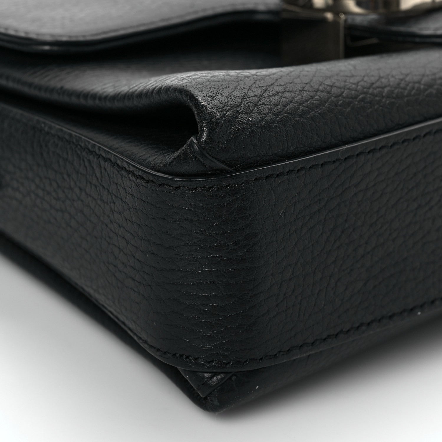 Gucci Dollar Calfskin Interlocking G Crossbody Bag Black 8 of 9