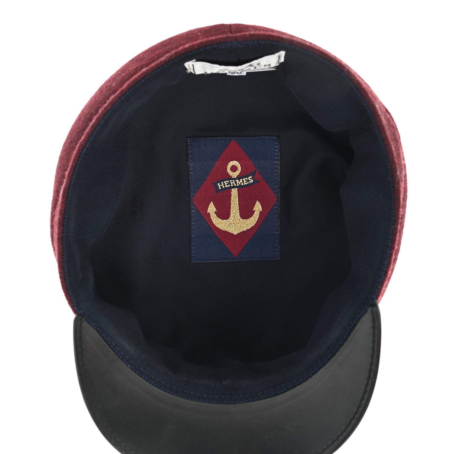 Hermes Glossy Lambskin Wool Womens Vauban Cap 56 7 of 11
