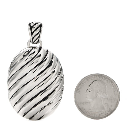 David Yurman Sterling Silver Oval Cable Locket 2 of 5