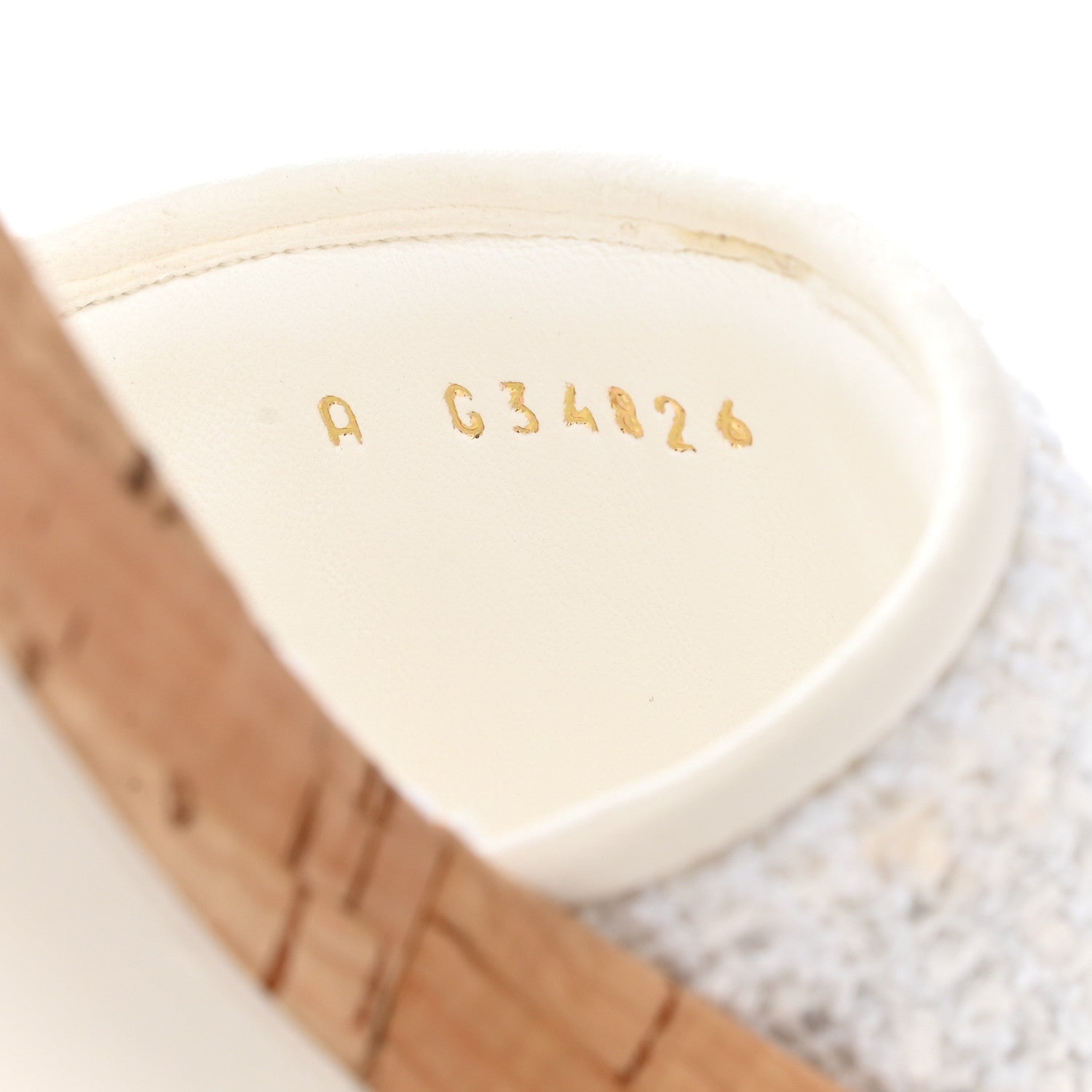 Chanel Tweed Cork CC Chain Mule Sandal 41 White 8 of 9