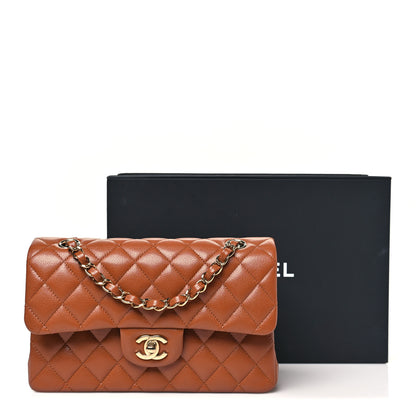Chanel Caviar Quilted Small Double Flap Light Brown 11 of 11