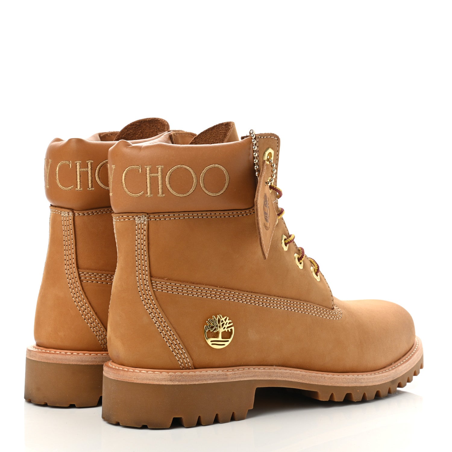 Jimmy Choo X TIMBERLAND Nubuck Glitter Ankle Boots 9.5 Wheat 4 of 11