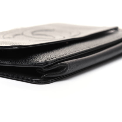 Chanel Caviar Timeless CC Wallet On Chain WOC Black 6 of 15