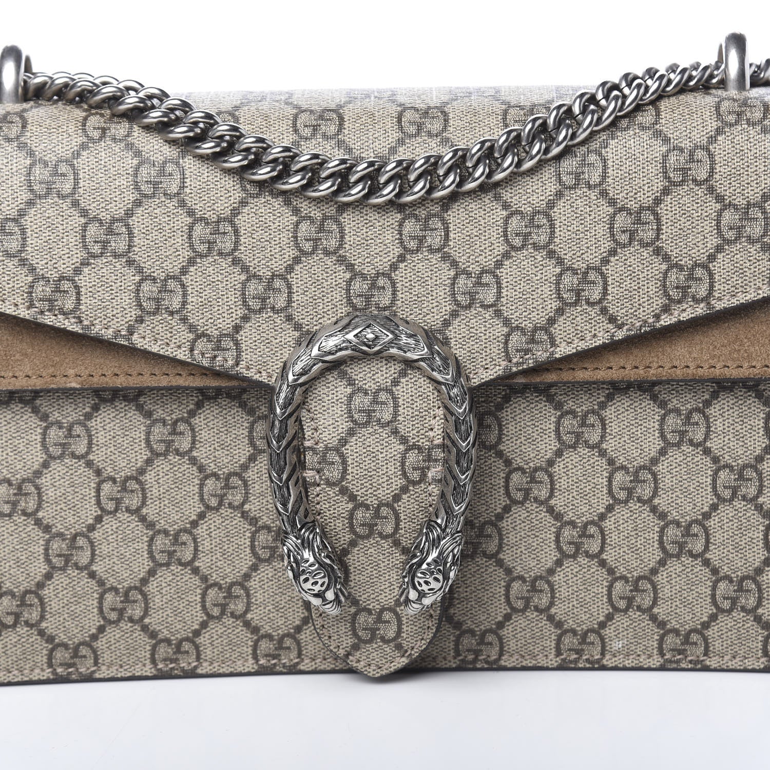 Gucci GG Supreme Monogram Small Dionysus Shoulder Bag Taupe 9 of 13