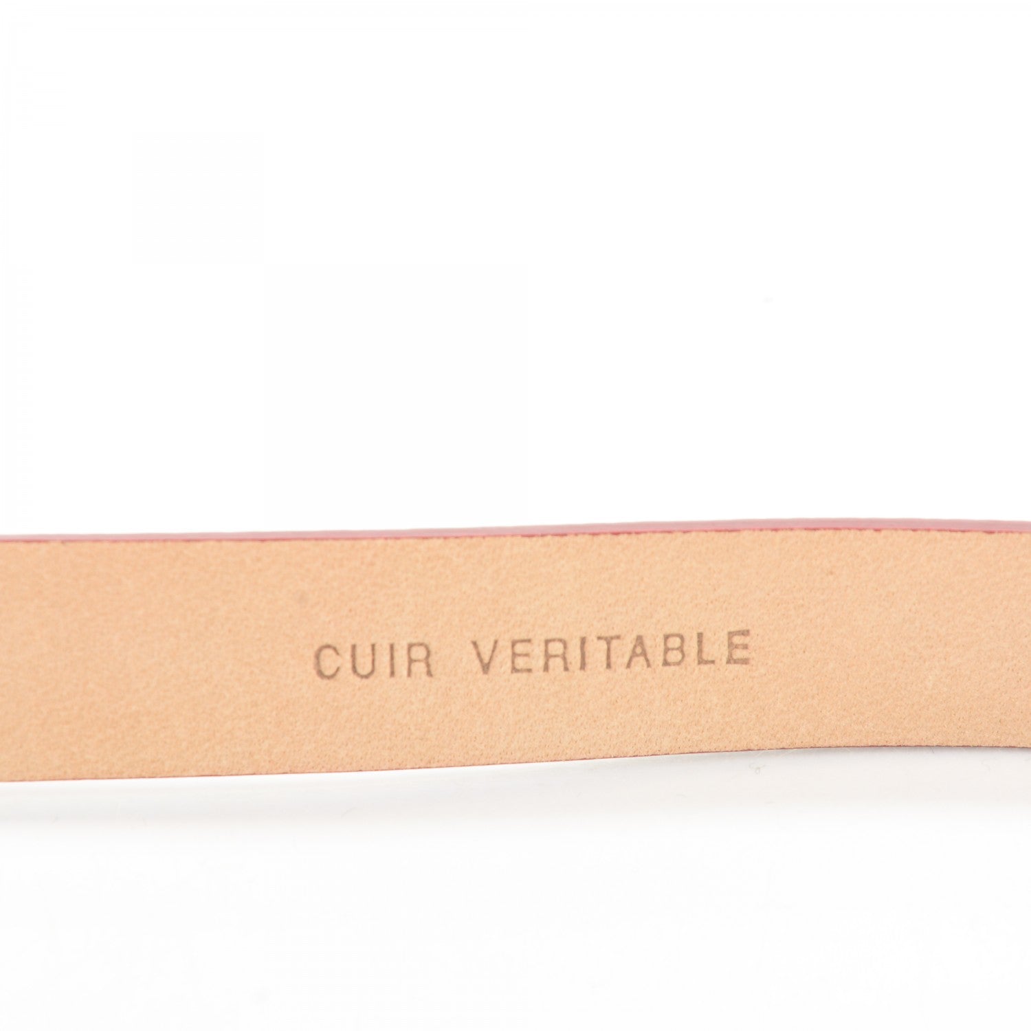 Chanel Caviar CC Logo Skinny Belt 95 38 Dark Red 7 of 8