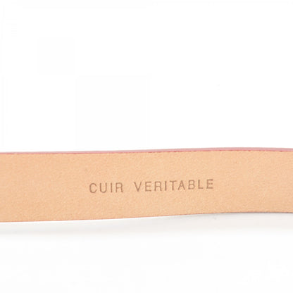 Chanel Caviar CC Logo Skinny Belt 95 38 Dark Red 7 of 8