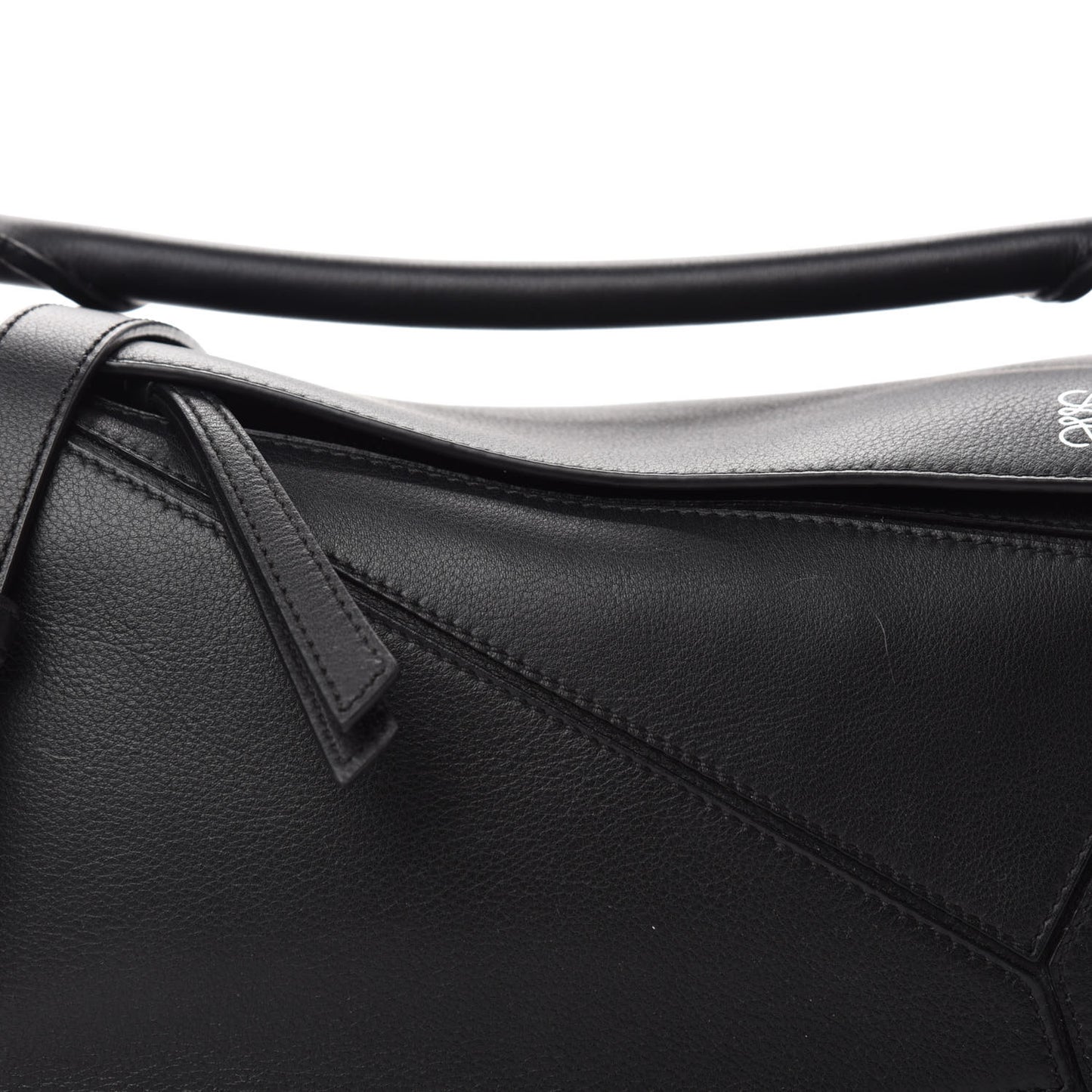 Calfskin Small Puzzle Bag Black
