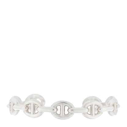 Hermes Sterling Silver MM Chaine d'Ancre Enchainee Cuff Bracelet LG 1 of 3