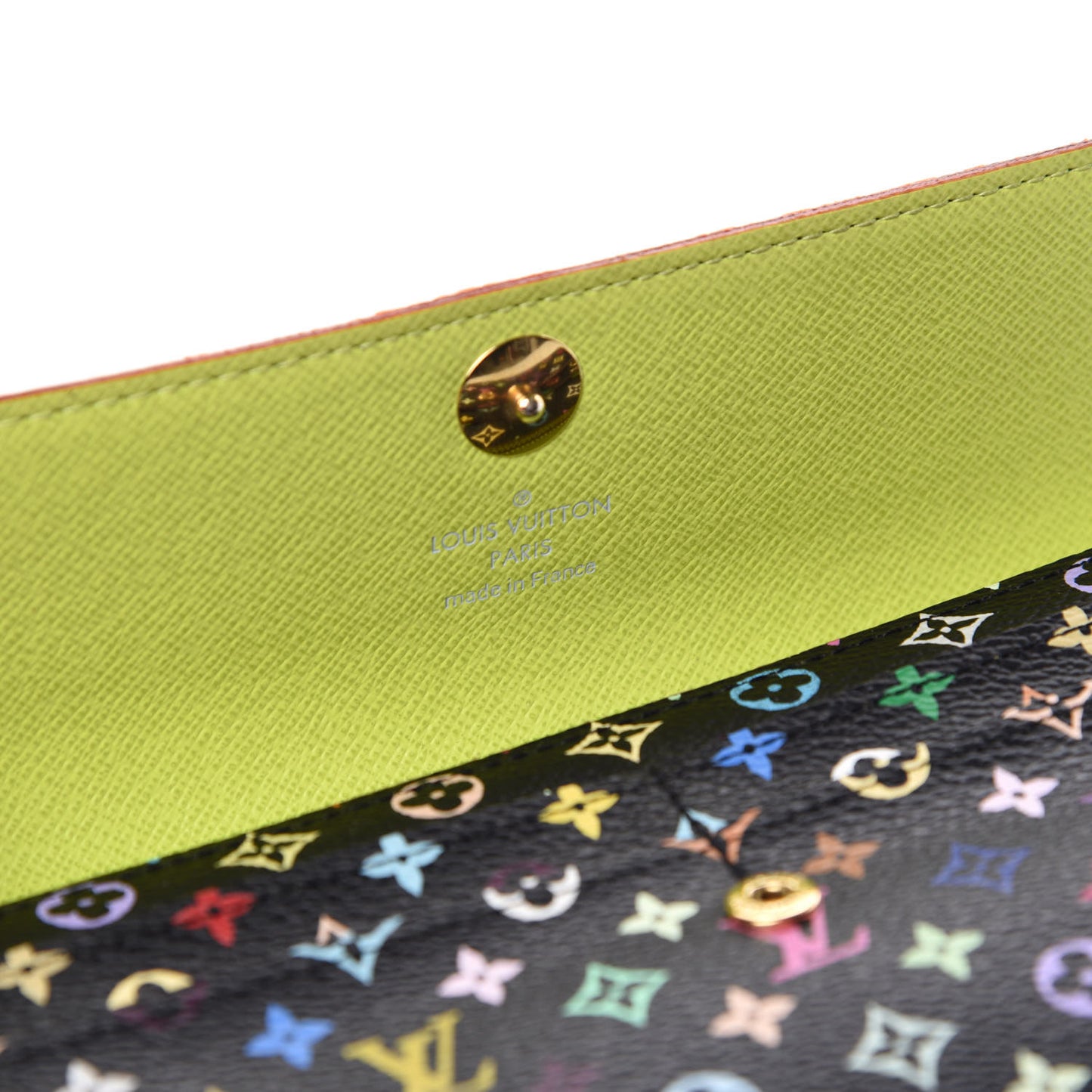 Monogram Multicolor Sarah Wallet Black Pistache