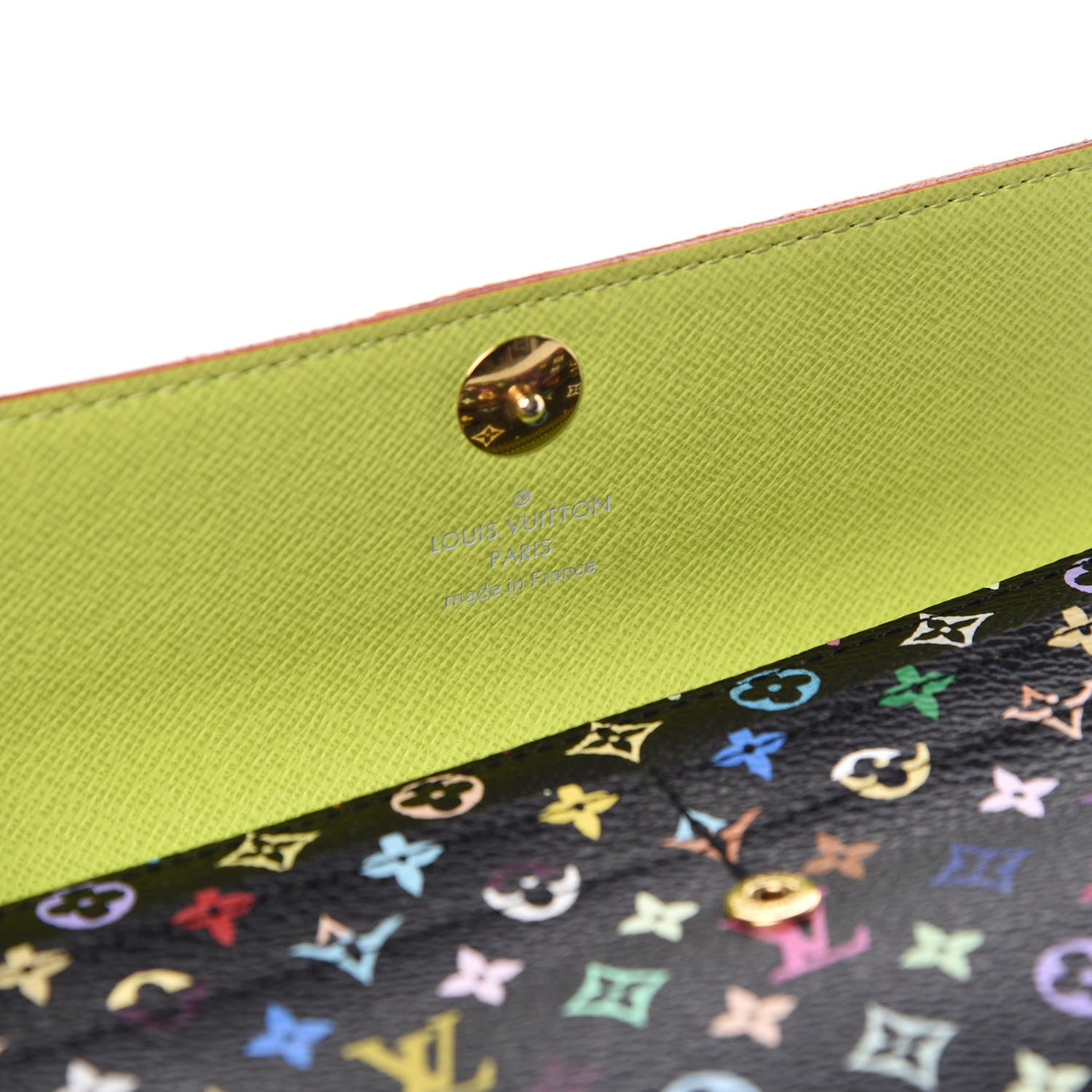 Louis Vuitton Monogram Multicolor Sarah Wallet Black Pistache 6 of 6