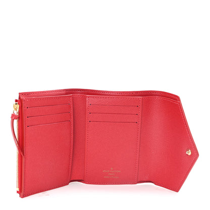 Louis Vuitton Damier Ebene Studded Victorine Wallet Cherry 5 of 6