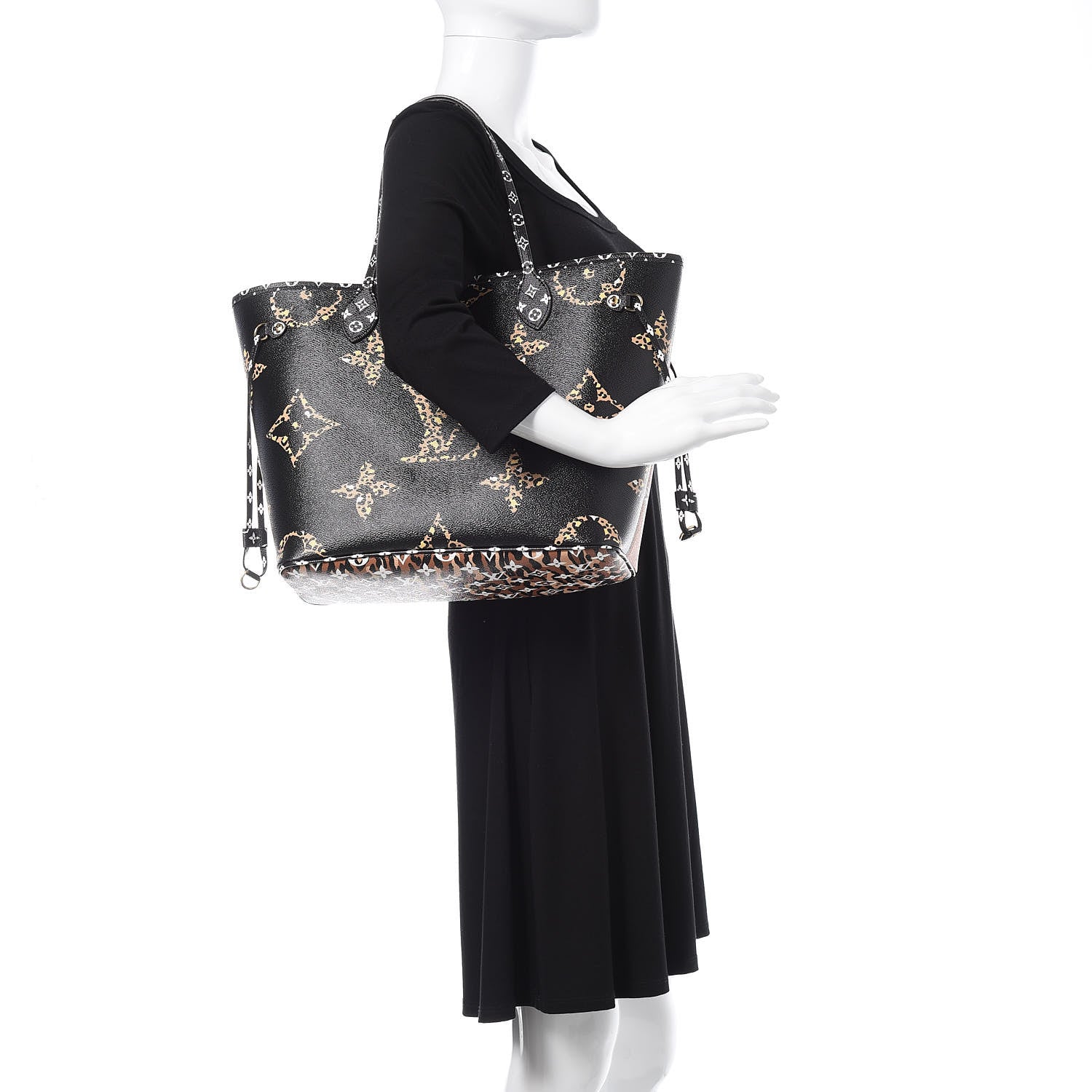 Louis Vuitton Monogram Giant Jungle Neverfull MM Black 2 of 10
