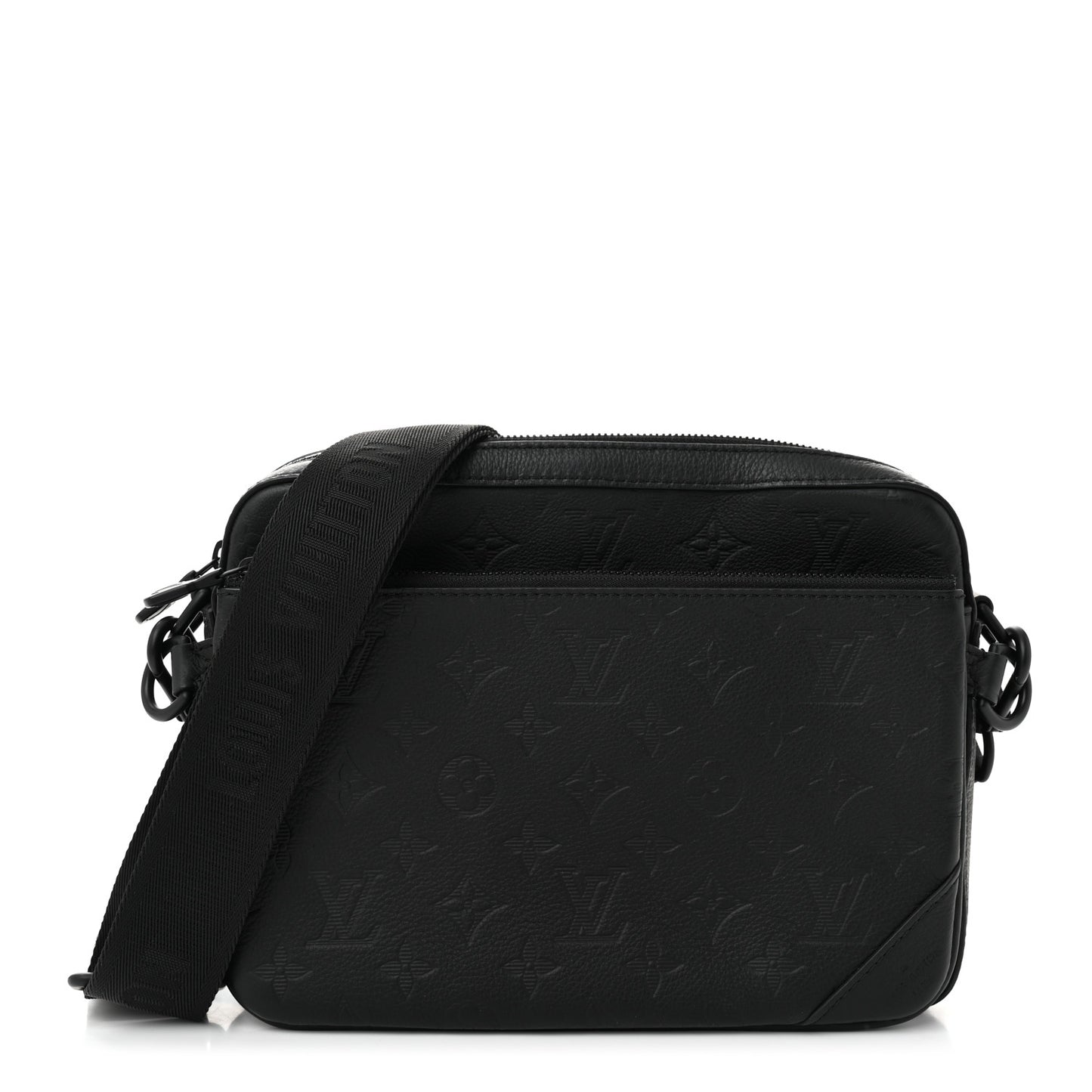 Calfskin Monogram Shadow Trio Messenger Black