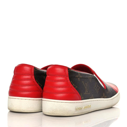 Louis Vuitton Monogram Frontrow Slip On Sneakers 38 Rouge 4 of 10