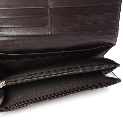 Fendi Pequin Striped Flap Wallet Tobacco 4 of 7