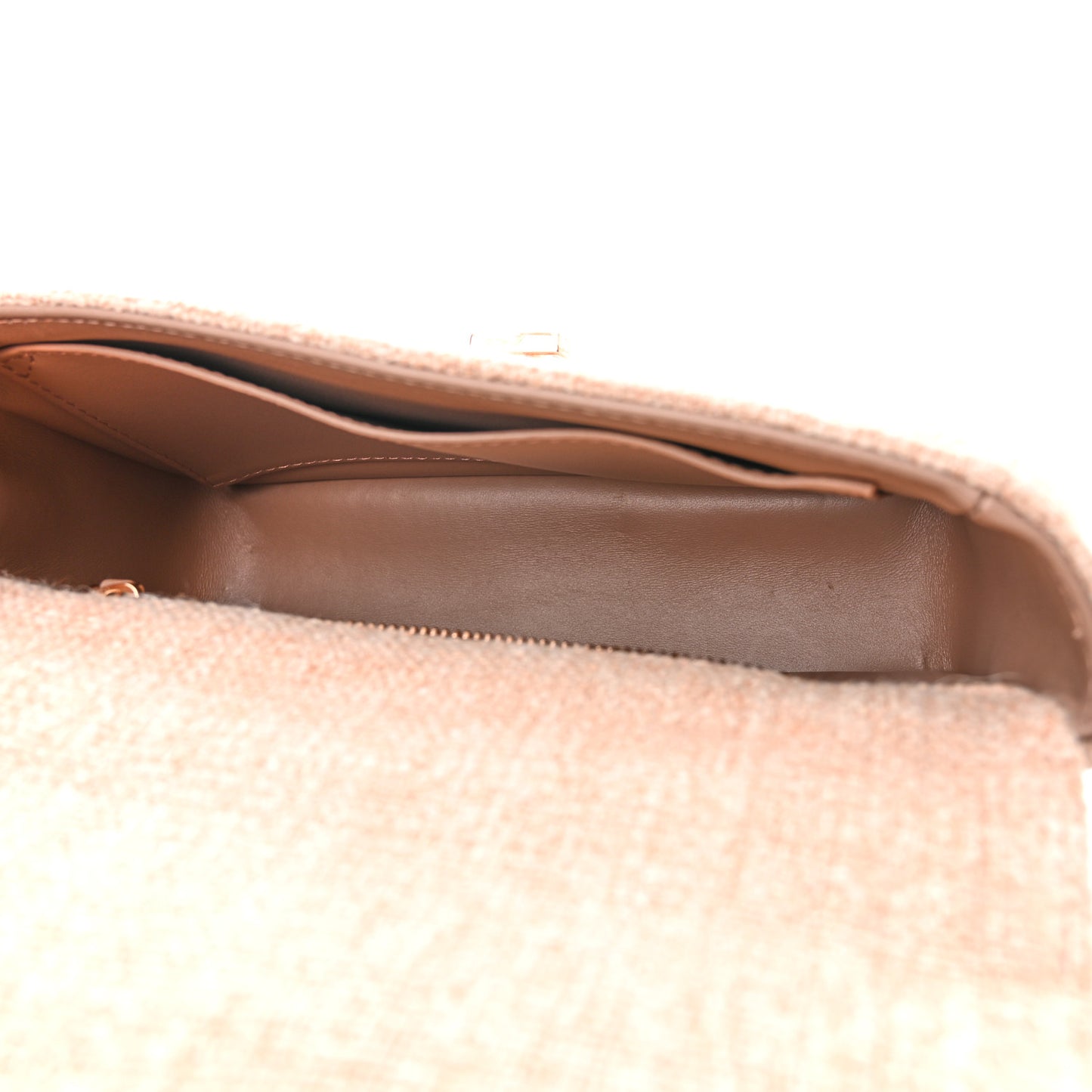 Linen Macrocannage Small Caro Bag Rose