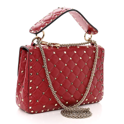Valentino Garavani Nappa Medium Rockstud Spike Shoulder Bag Rosso Valentino 3 of 10