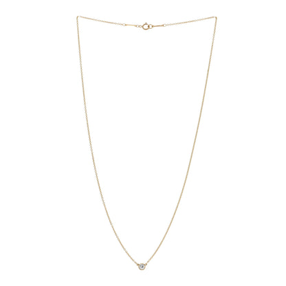 Tiffany 18K Yellow Gold Diamond .14ct Elsa Peretti Diamonds by the Yard Pendant Necklace 3 of 4