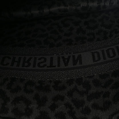 Christian Dior Canvas Mizza Embroidered Large Leopard Book Tote Grey 11 of 11