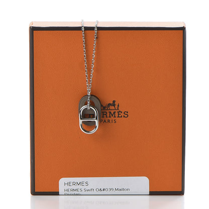 Hermes Swift O'Maillon Pendant Necklace Etoupe 7 of 7