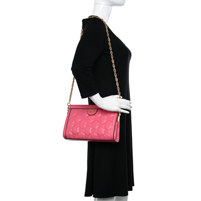 Gucci Calfskin GG Matelasse Small Slim Chain Shoulder Bag Rhodamine Pink Natural 2 of 10