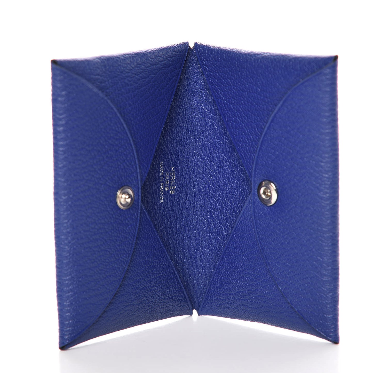 Chevre Mysore Calvi Card Case Bleu Encre