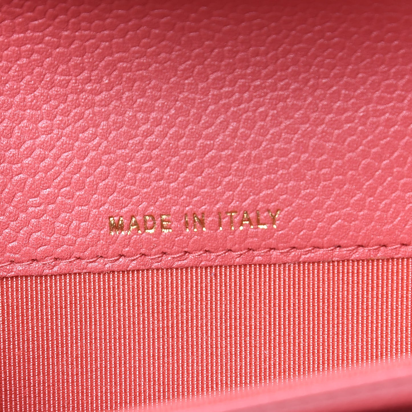 Metallic Caviar Quilted Flap Card Holder Pink