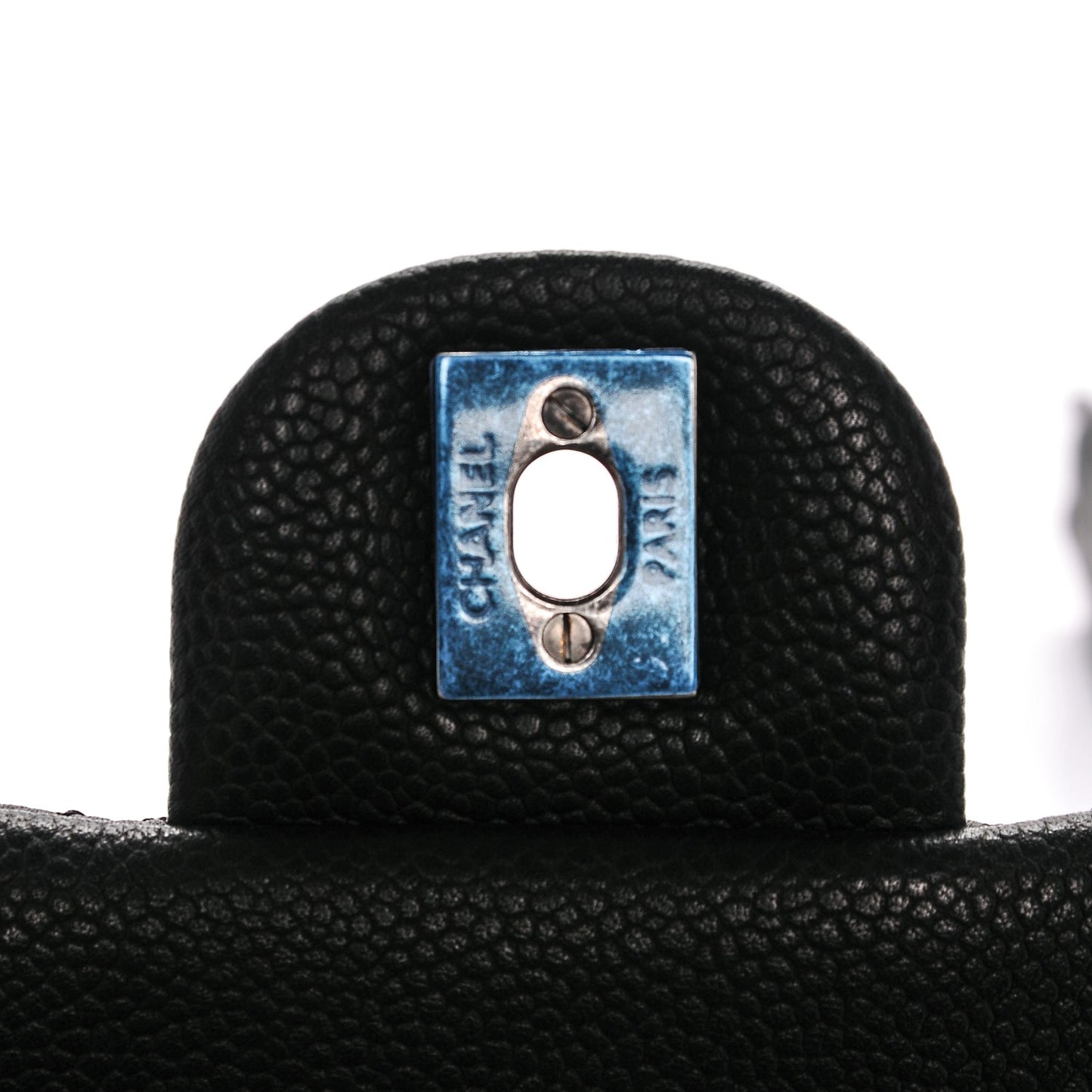 Caviar Quilted Small Rock In Rome Flap Black