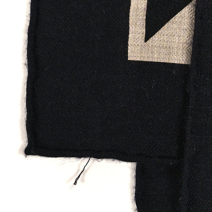 Hermes Cashmere Silk Op'H Shawl 140 Black Naturel 4 of 4