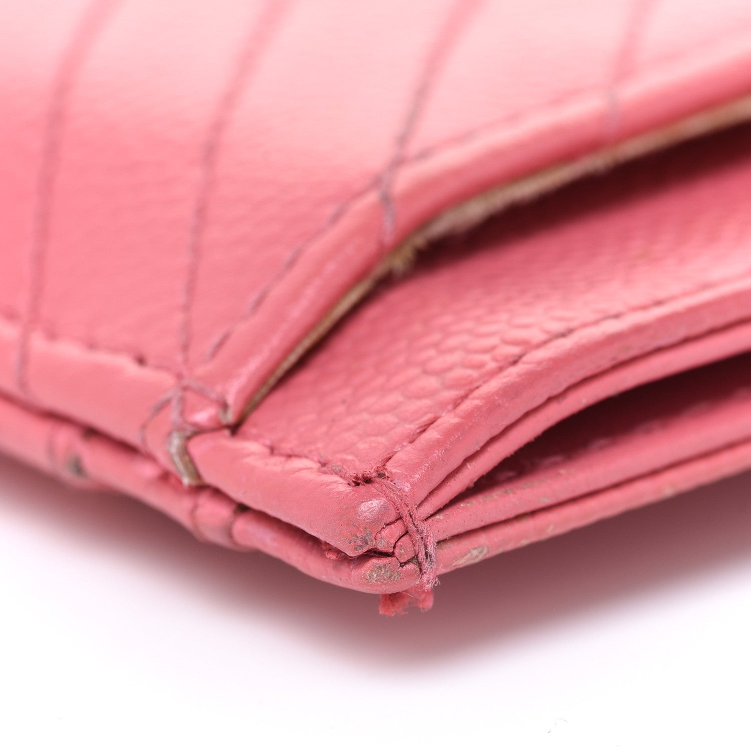 Chanel Caviar Chevron Quilted Card Holder Pink 12 of 16