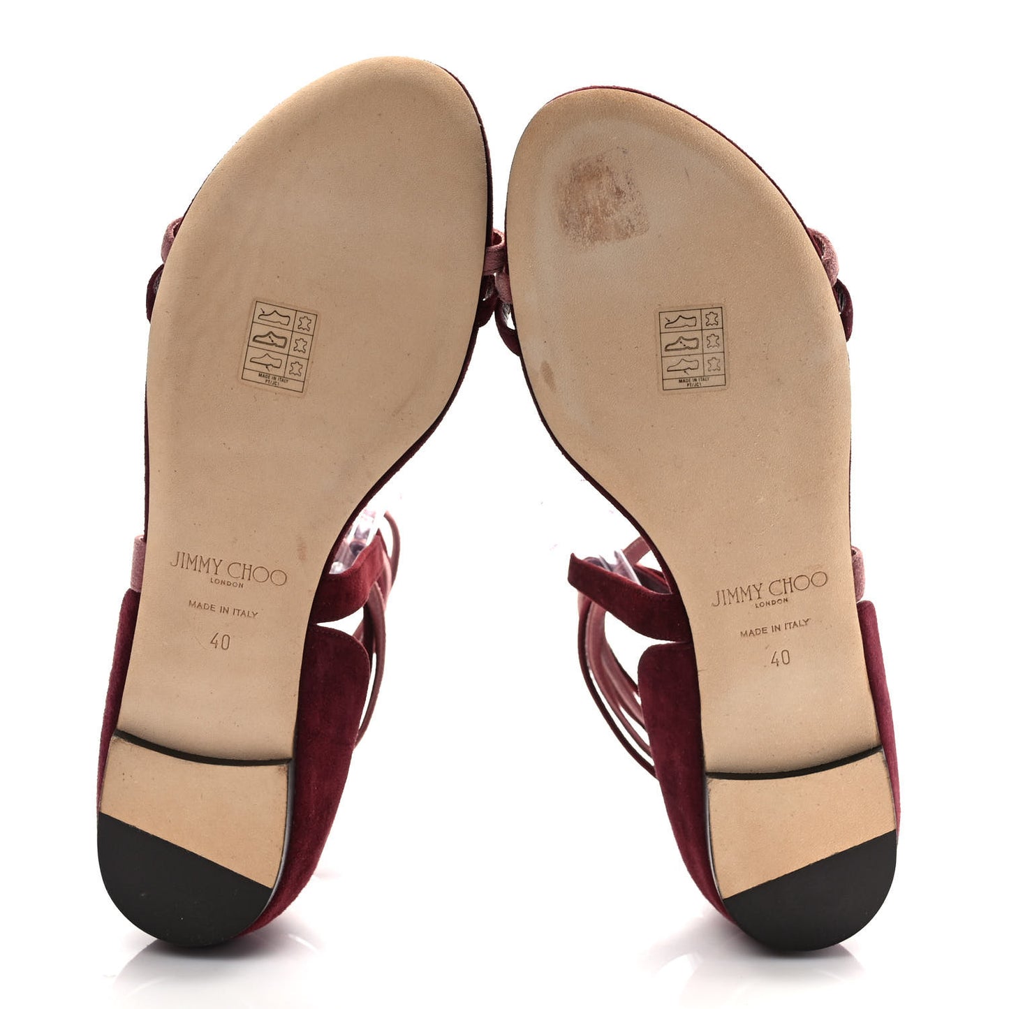 Suede Flynn Sandals 40 Vino Mix