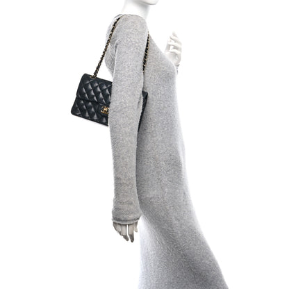 Chanel Lambskin Quilted Small Double Flap Black 3 of 15