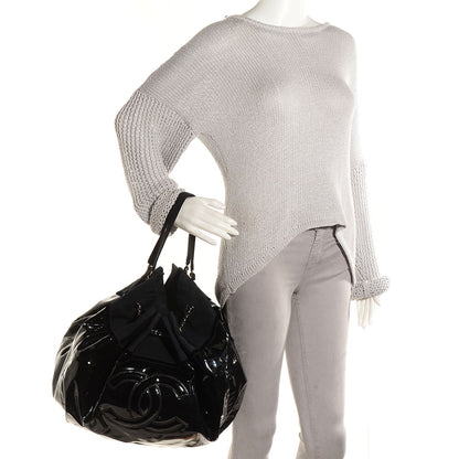 Chanel Vinyl Stretch Spirit Large Cabas Tote Black 2 of 7