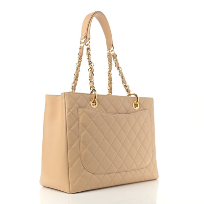 Chanel Caviar Quilted Grand Shopping Tote GST Beige Clair 3 of 11