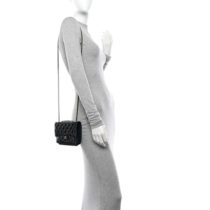 Chanel Patent Goatskin Quilted CC Eyelet Wallet On Chain WOC Blue 2 of 11